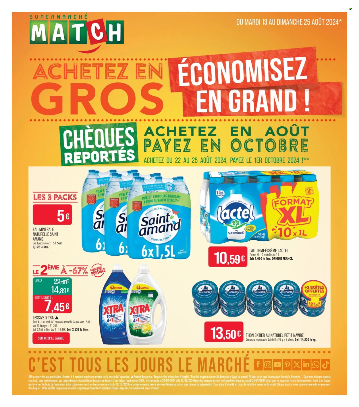 Catalogue Supermarché Match - 13/08/2024 - 25/08/2024. Page 1