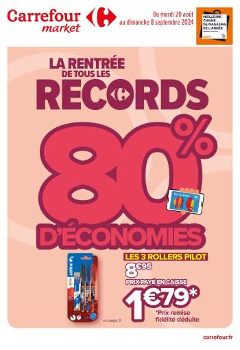 Catalogue Carrefour Market - 20/08/2024 - 08/09/2024.