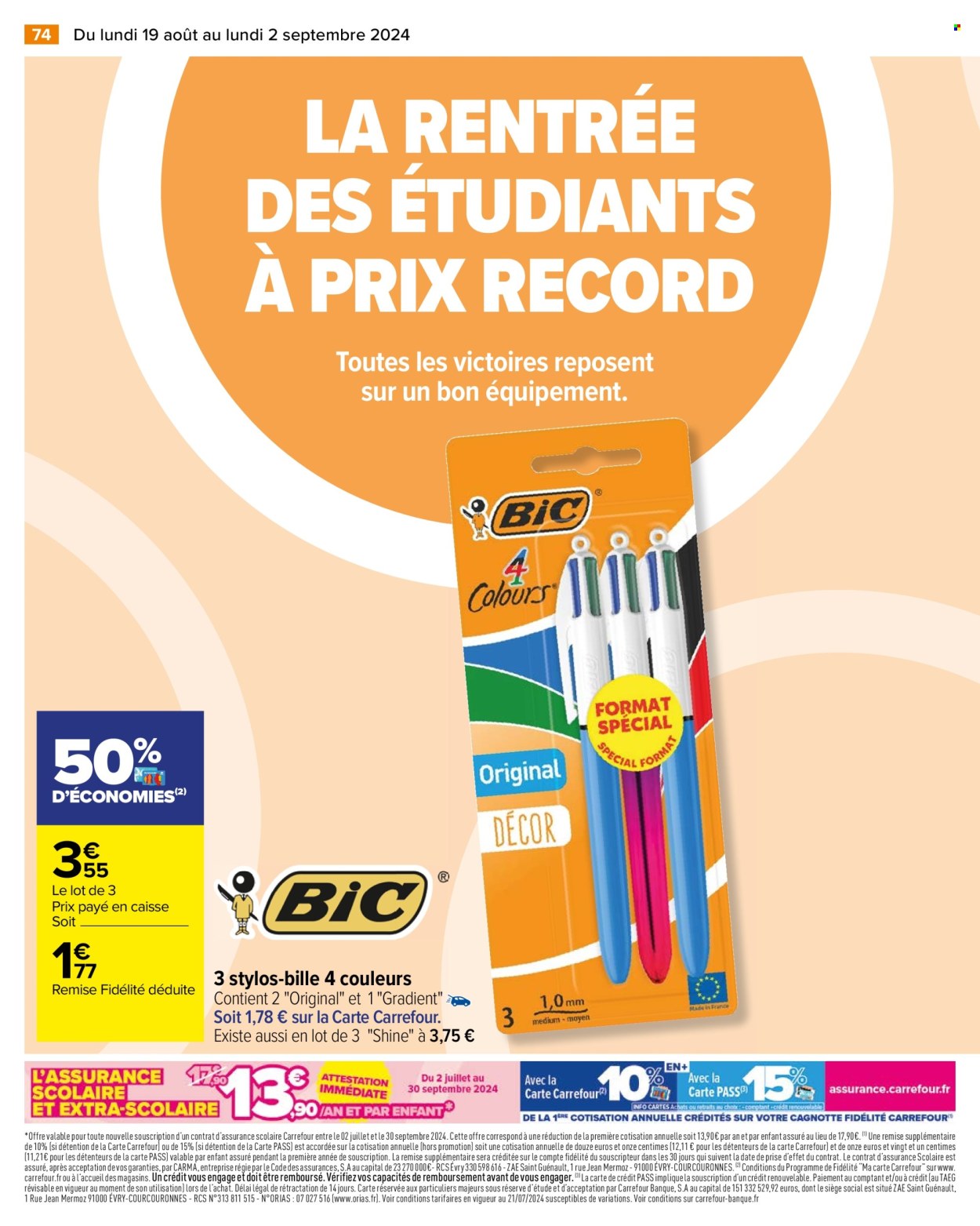 Catalogue Carrefour Hypermarchés - 19/08/2024 - 02/09/2024. Page 76
