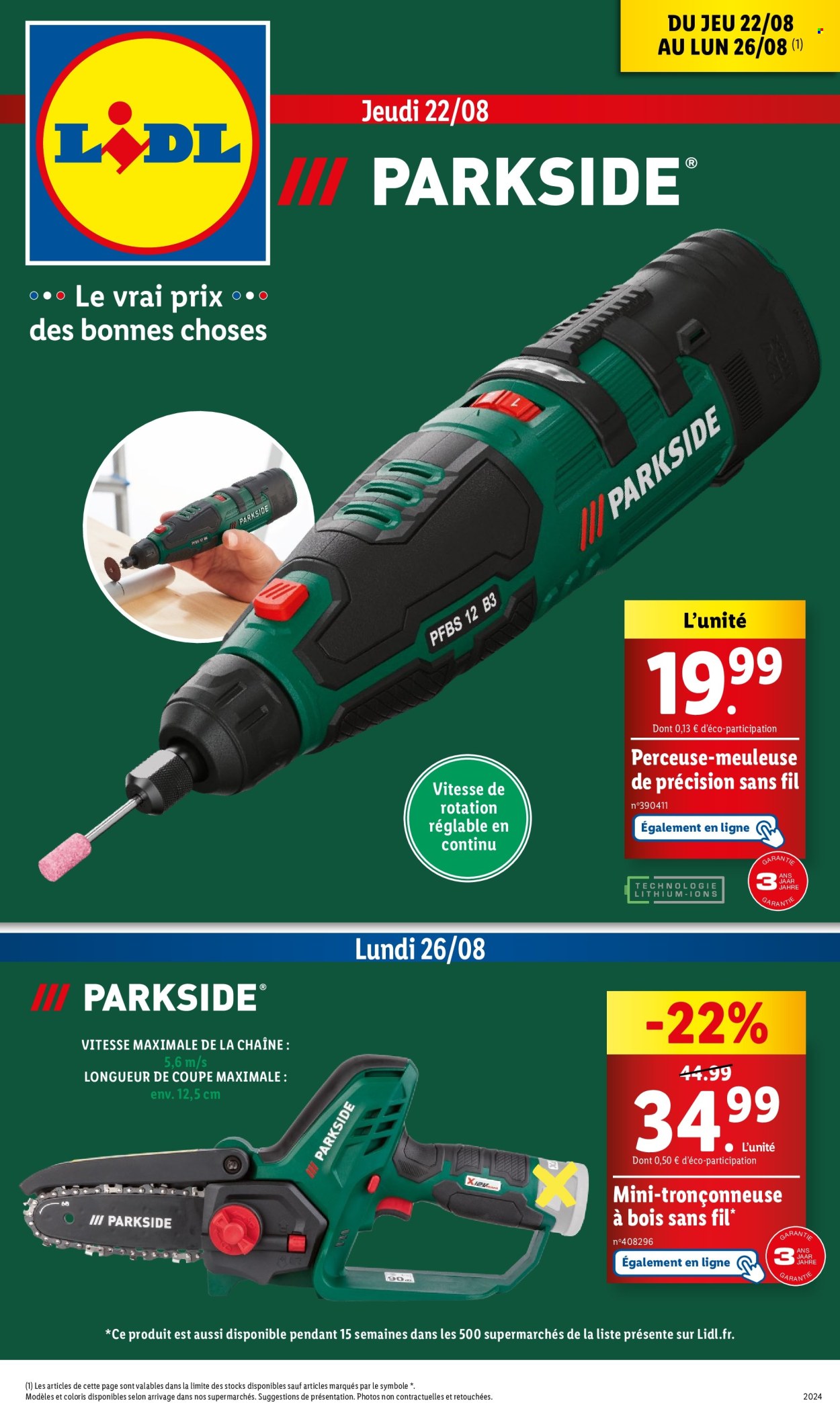 Catalogue Lidl - 22/08/2024 - 26/08/2024. Page 1