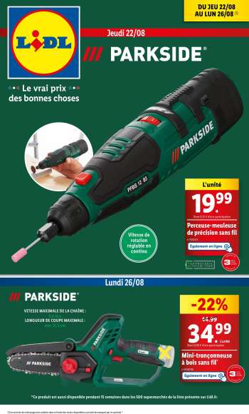 Catalogue Lidl - 22/08/2024 - 26/08/2024.