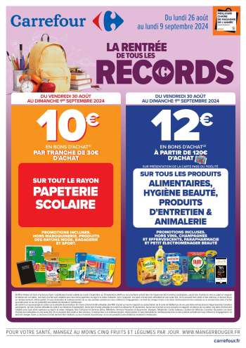 Catalogue Carrefour Hypermarchés - 26/08/2024 - 09/09/2024.