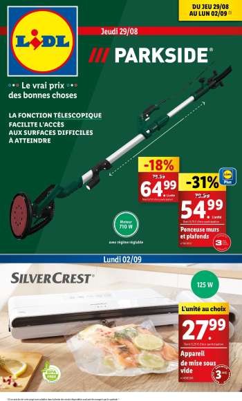 Catalogue Lidl - 29/08/2024 - 02/09/2024.