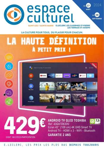 Catalogue E.Leclerc - 27/08/2024 - 08/09/2024.