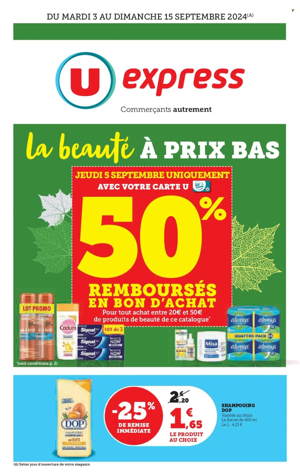Catalogue U express - 03/09/2024 - 15/09/2024. Page 1