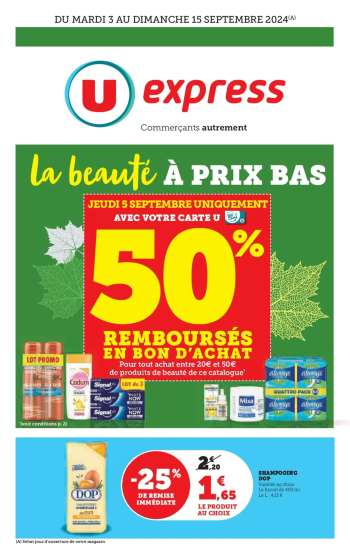 Catalogue U express - 03/09/2024 - 15/09/2024.