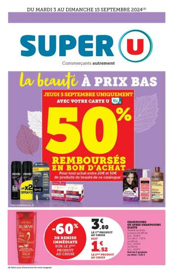 Catalogue SUPER U - 03/08/2024 - 15/09/2024.