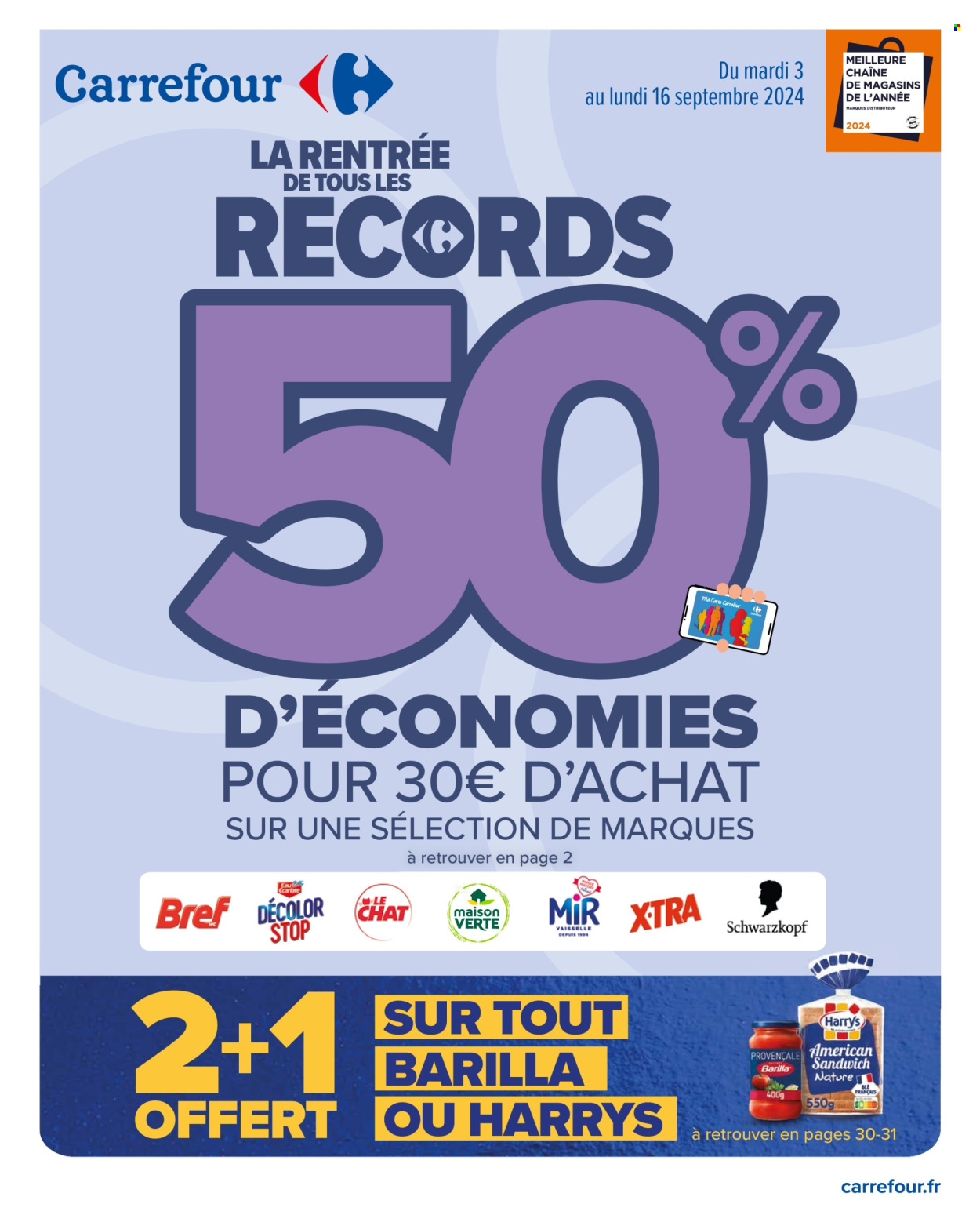 Catalogue Carrefour Hypermarchés - 03/09/2024 - 16/09/2024. Page 1