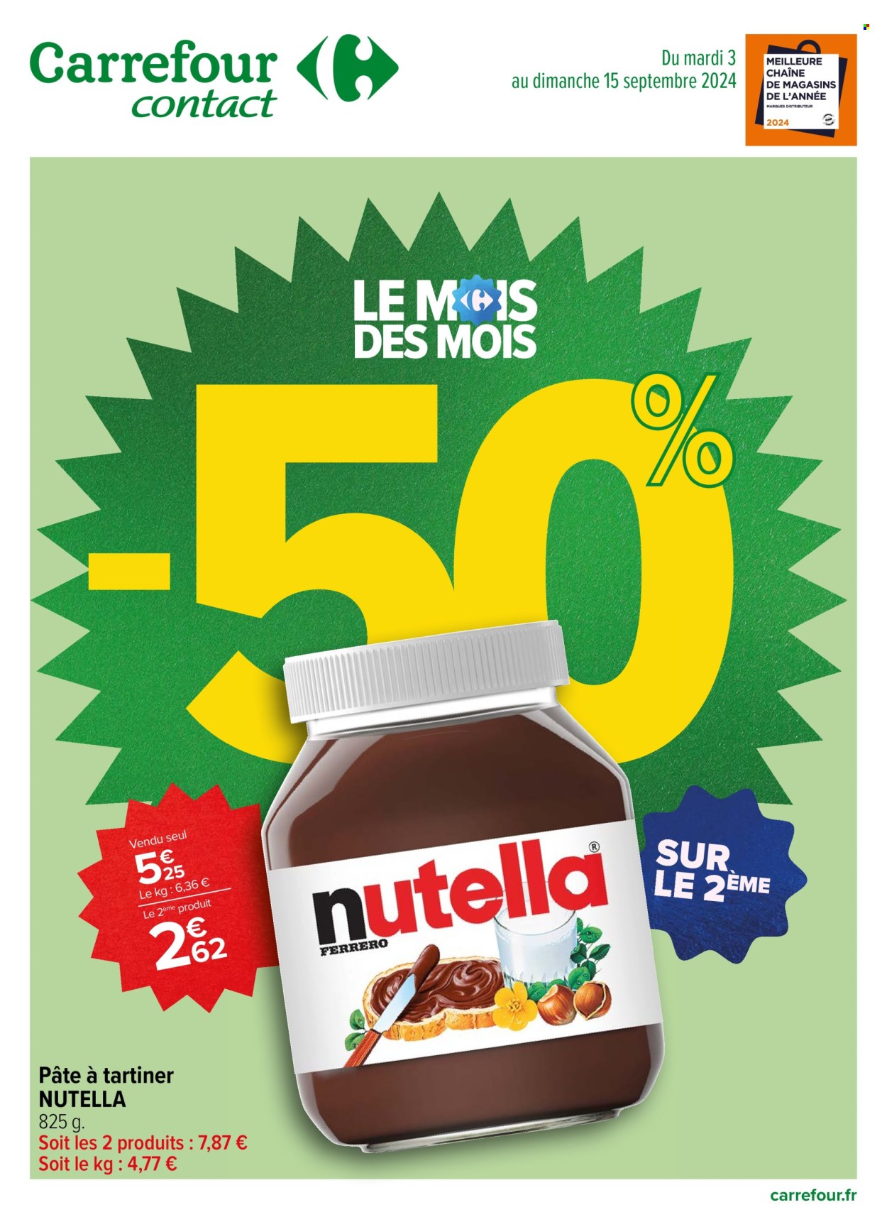 Catalogue Carrefour Contact - 03/09/2024 - 15/09/2024. Page 1