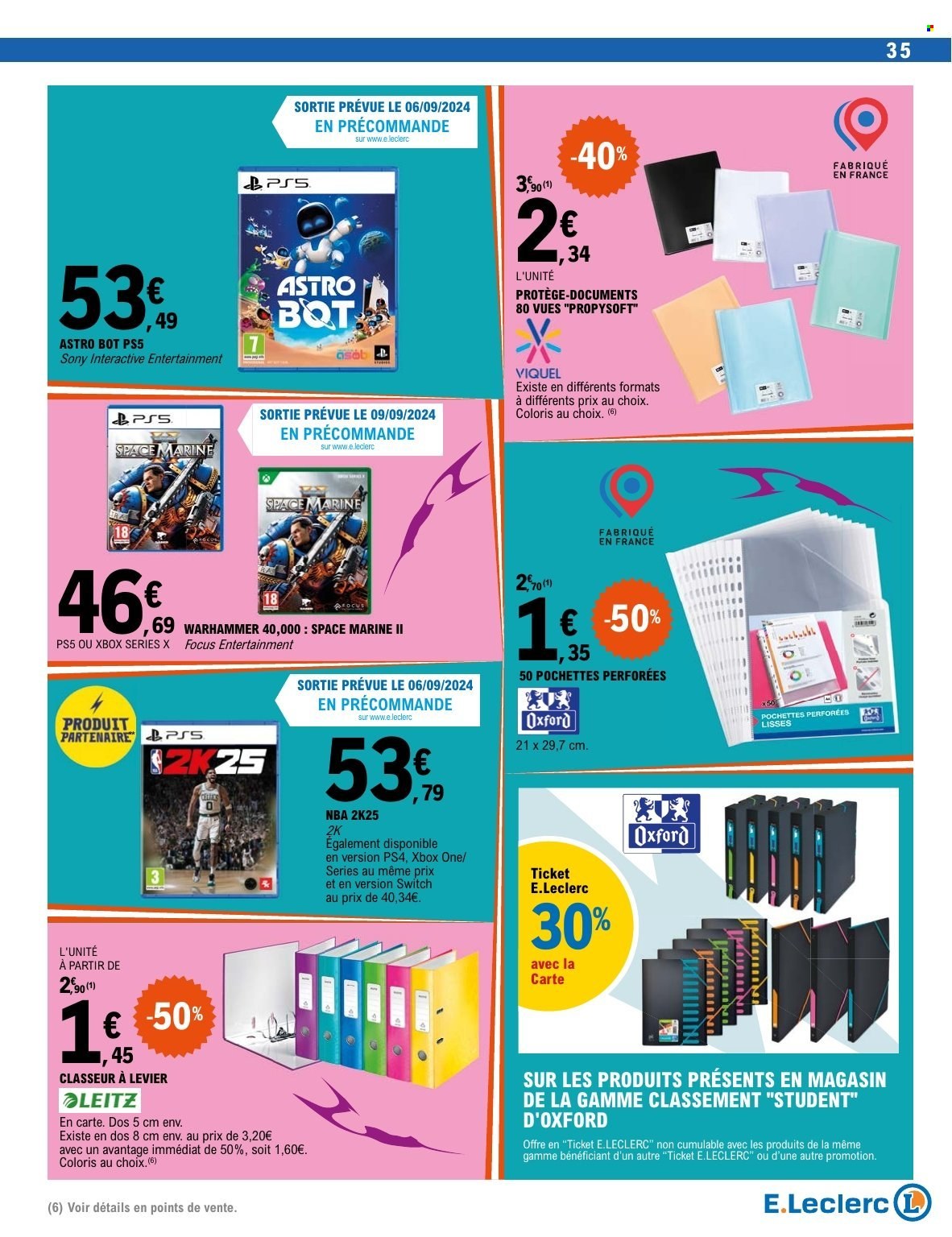 Catalogue E.Leclerc - 03/09/2024 - 14/09/2024. Page 35