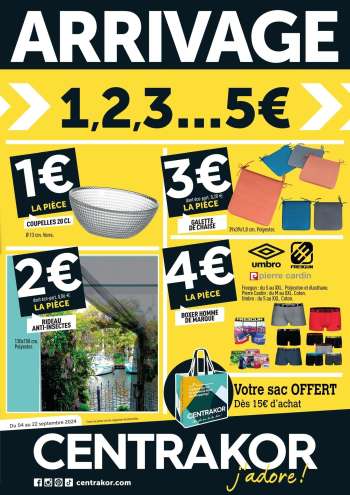 Catalogue Centrakor - 04/09/2024 - 22/09/2024.