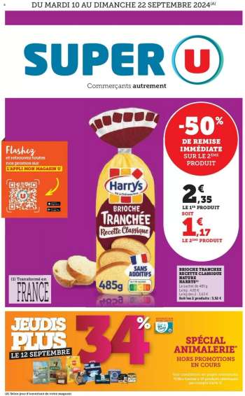 Catalogue SUPER U - 10/09/2024 - 22/09/2024.