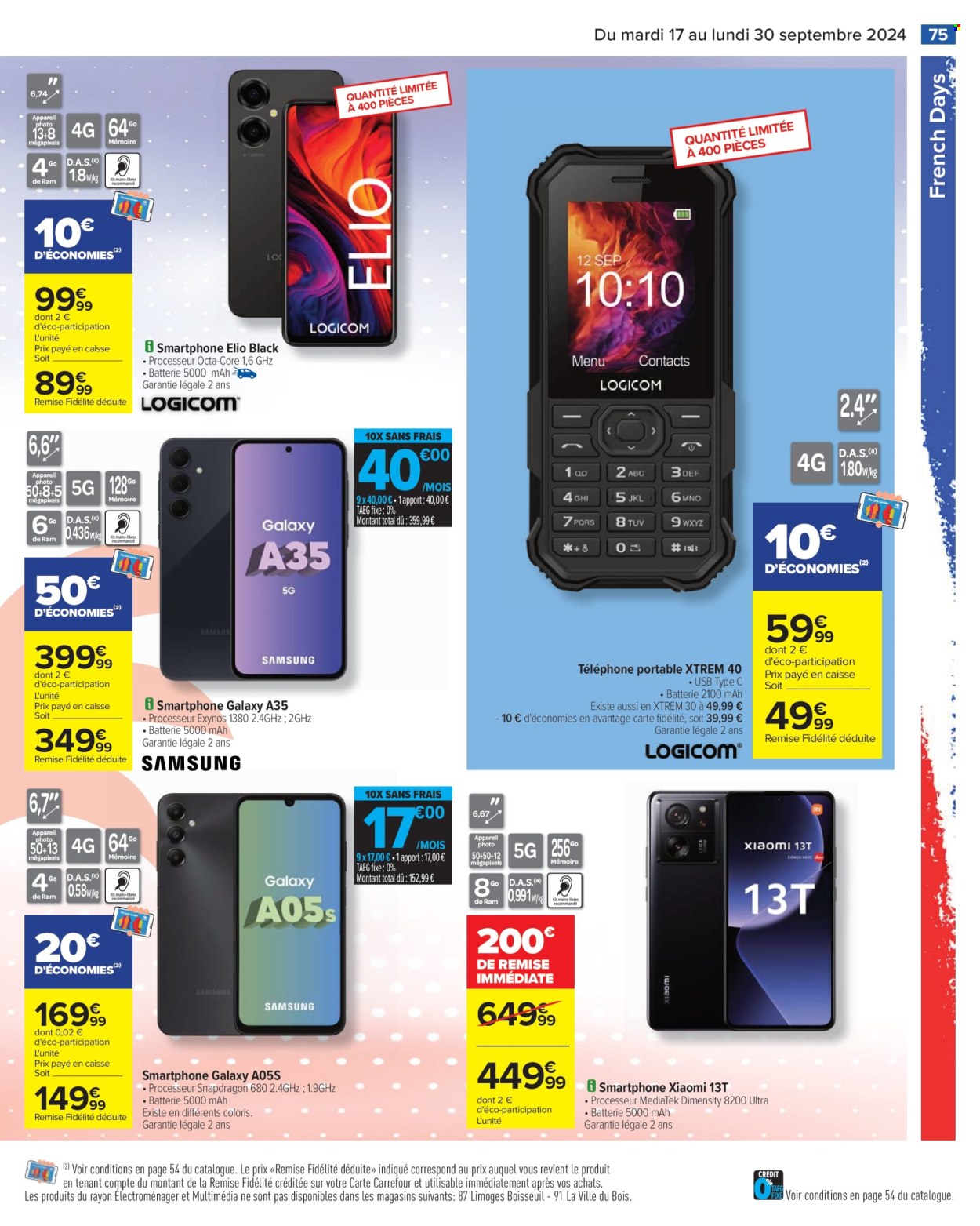 Catalogue Carrefour Hypermarchés - 17/09/2024 - 30/09/2024. Page 77