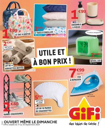 Catalogue GiFi - 17/09/2024 - 30/09/2024.