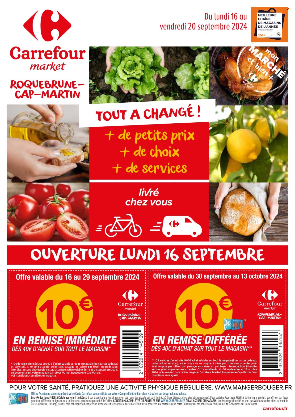 Catalogue Carrefour Market - 16/09/2024 - 20/09/2024. Page 1