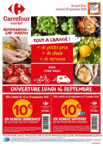 Catalogue Carrefour Market - 16/09/2024 - 20/09/2024.