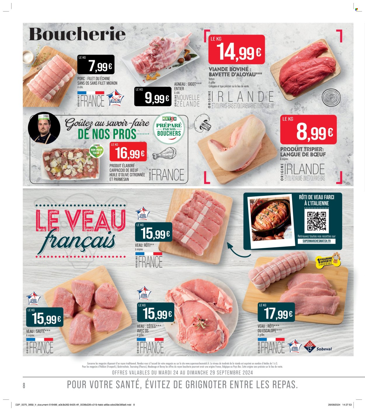 Catalogue Supermarché Match - 24/09/2024 - 06/10/2024. Page 8