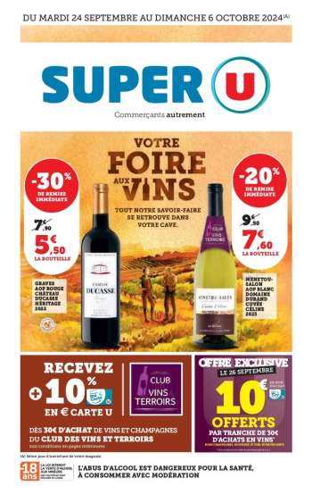 Catalogue SUPER U - 24/09/2024 - 06/10/2024.