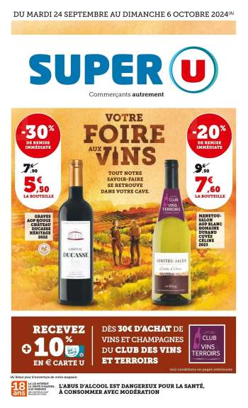 Catalogue SUPER U - 24/09/2024 - 06/10/2024.