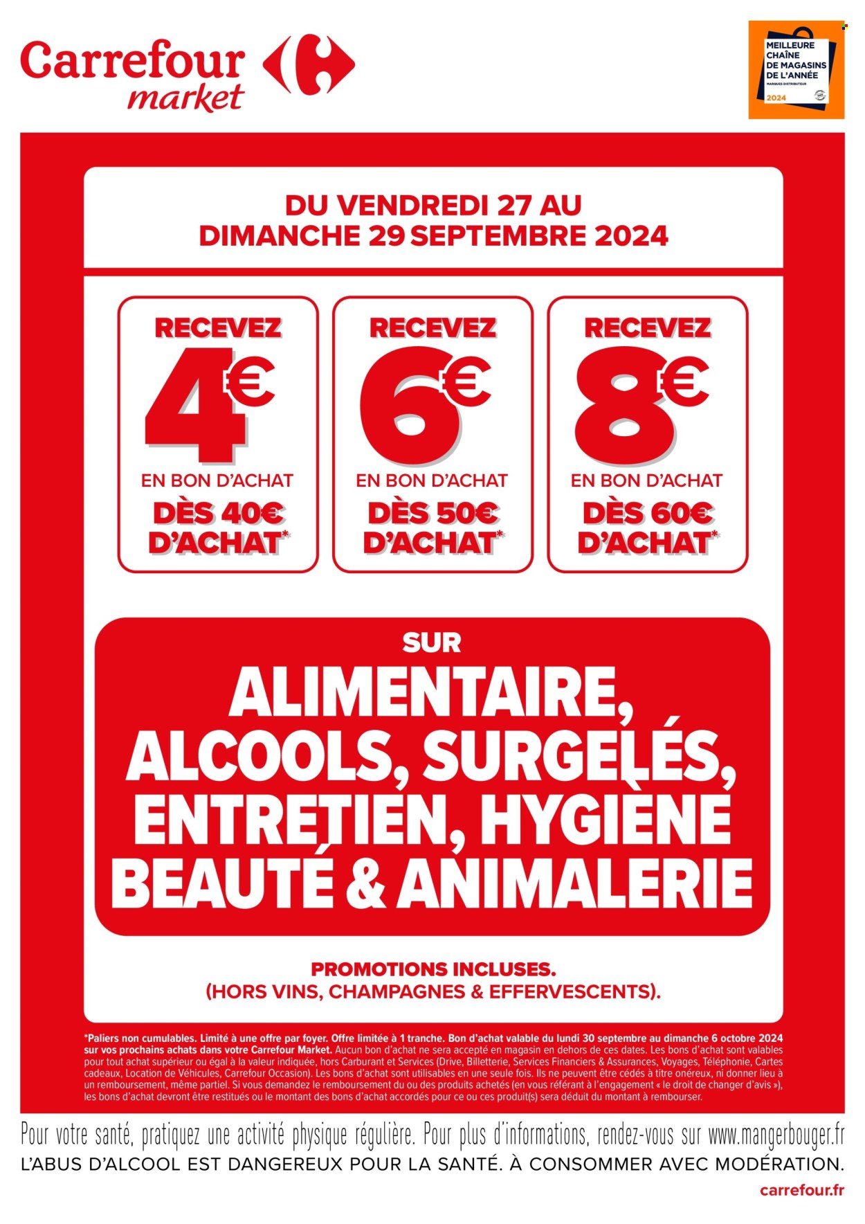 Catalogue Carrefour Market - 27/09/2024 - 29/09/2024. Page 1