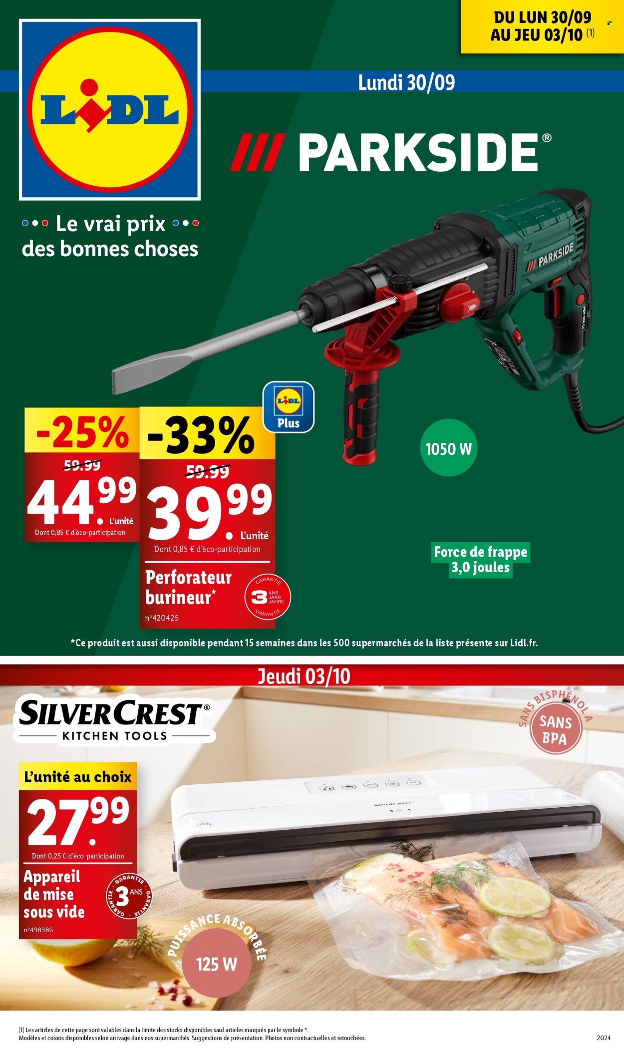 Catalogue Lidl - 30/09/2024 - 03/10/2024. Page 1