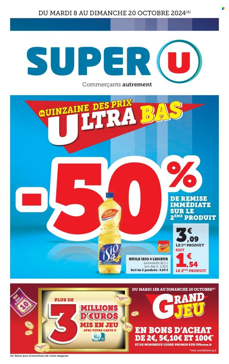 Catalogue SUPER U - 08/10/2024 - 20/10/2024. Page 1