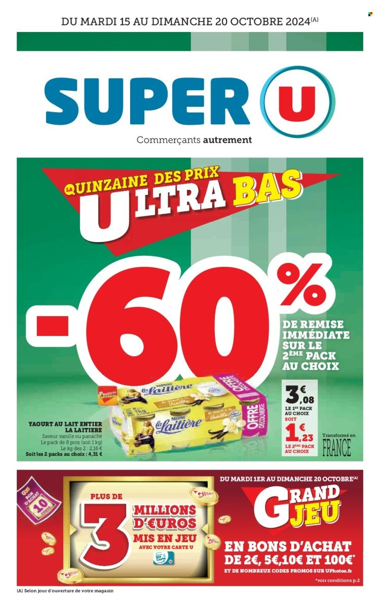 Catalogue SUPER U - 15/10/2024 - 20/10/2024. Page 1