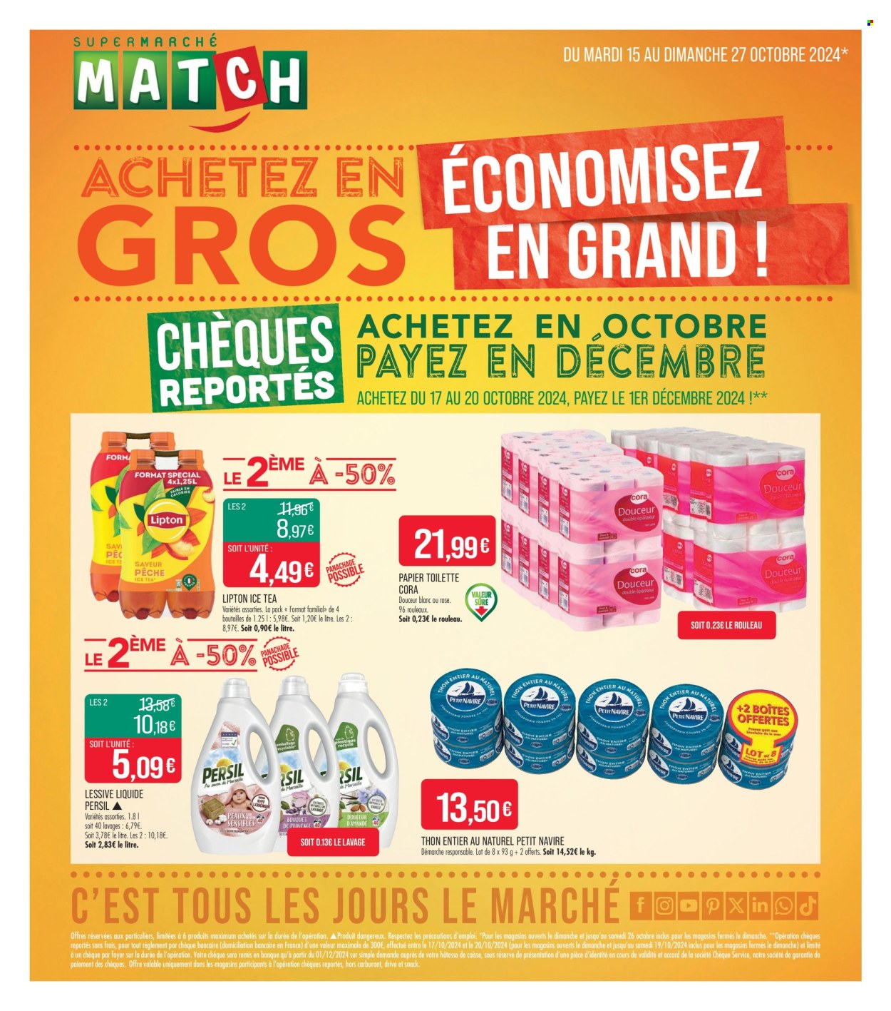 Catalogue Supermarché Match - 15/10/2024 - 27/10/2024. Page 1
