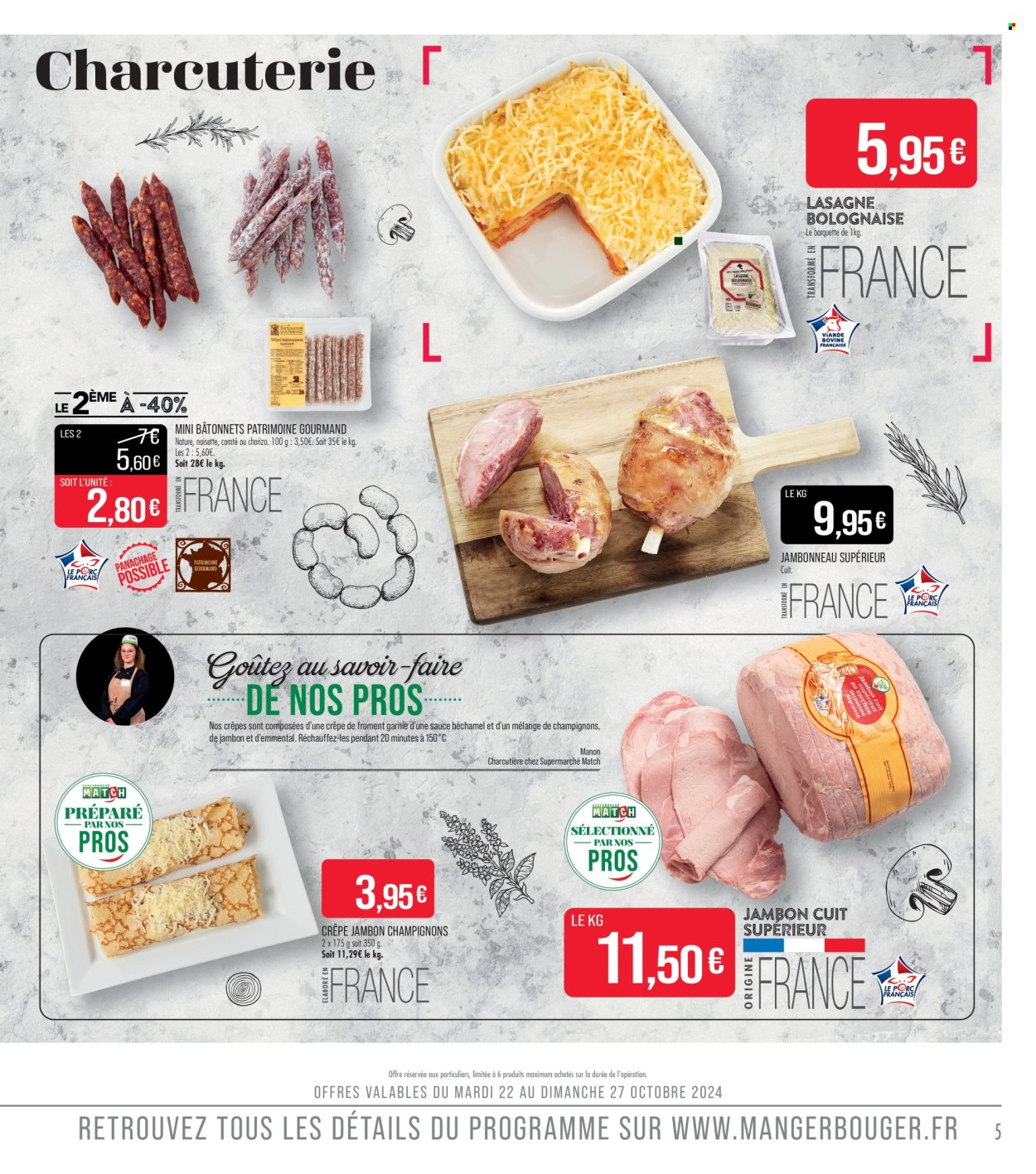 Catalogue Supermarché Match - 22/10/2024 - 03/11/2024. Page 5