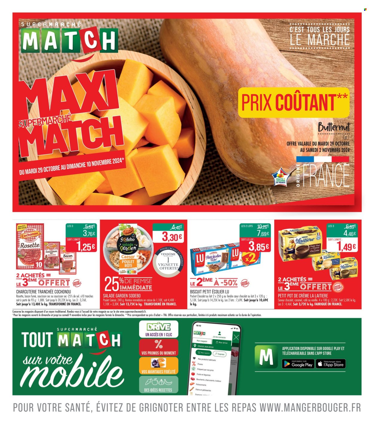 Catalogue Supermarché Match - 29/10/2024 - 10/11/2024. Page 1