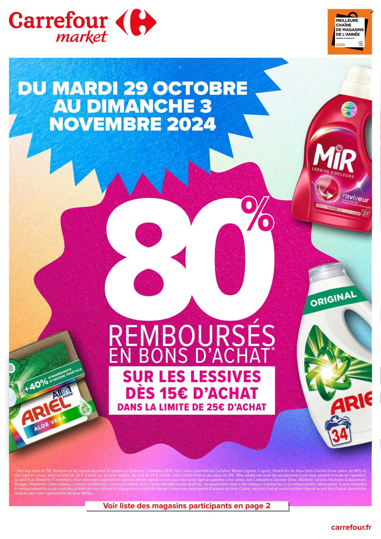 Catalogue Carrefour Market - 29/10/2024 - 03/11/2024. Page 1