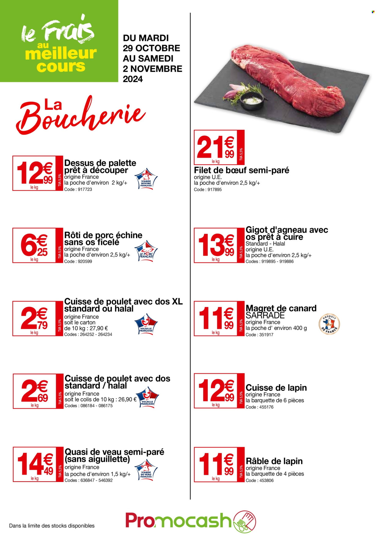 Catalogue Promocash - 29/10/2024 - 02/11/2024. Page 1