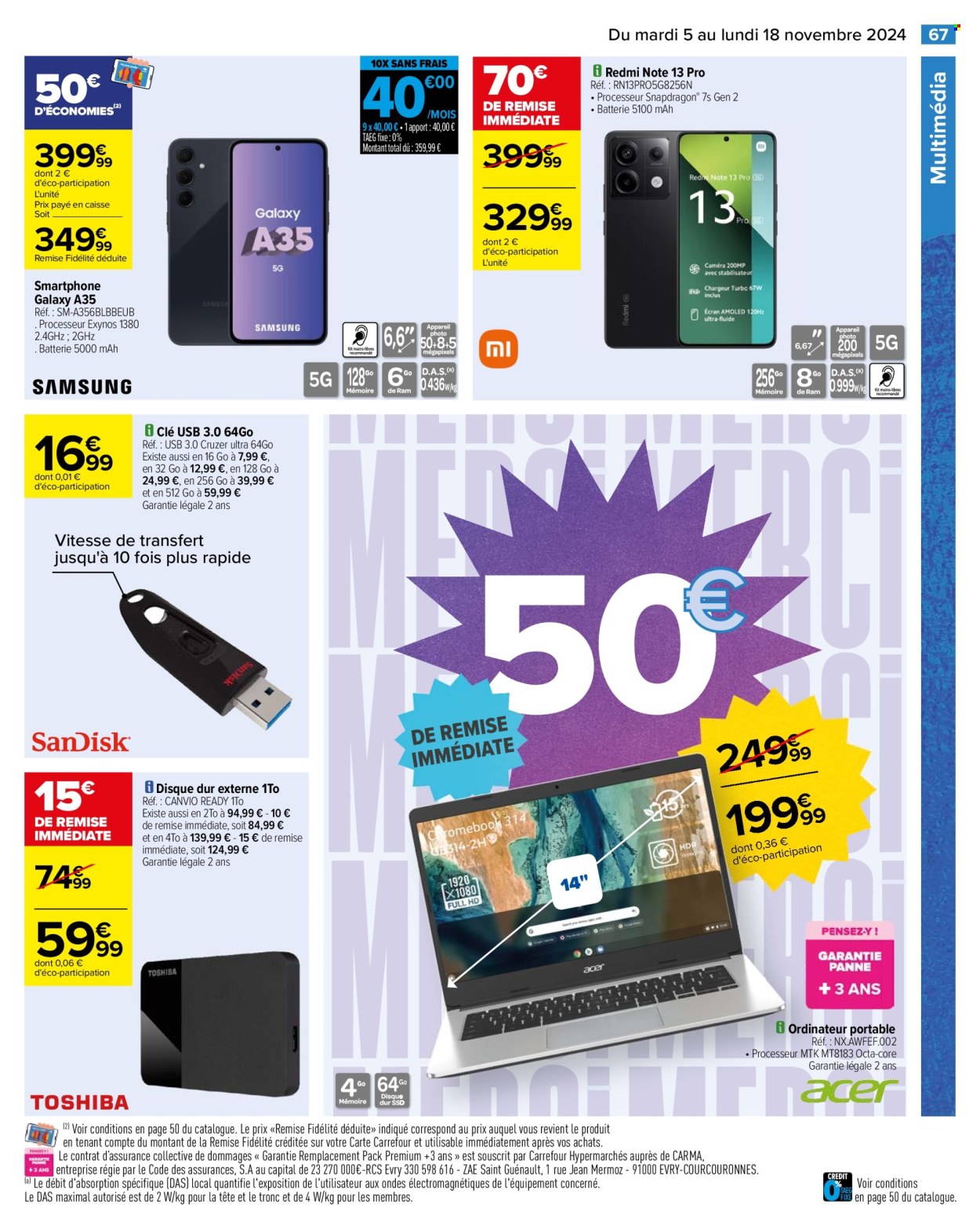 Catalogue Carrefour Hypermarchés - 05/11/2024 - 18/11/2024. Page 69