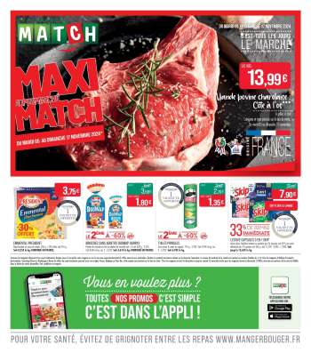 Catalogue Supermarché Match - 05/11/2024 - 17/11/2024.