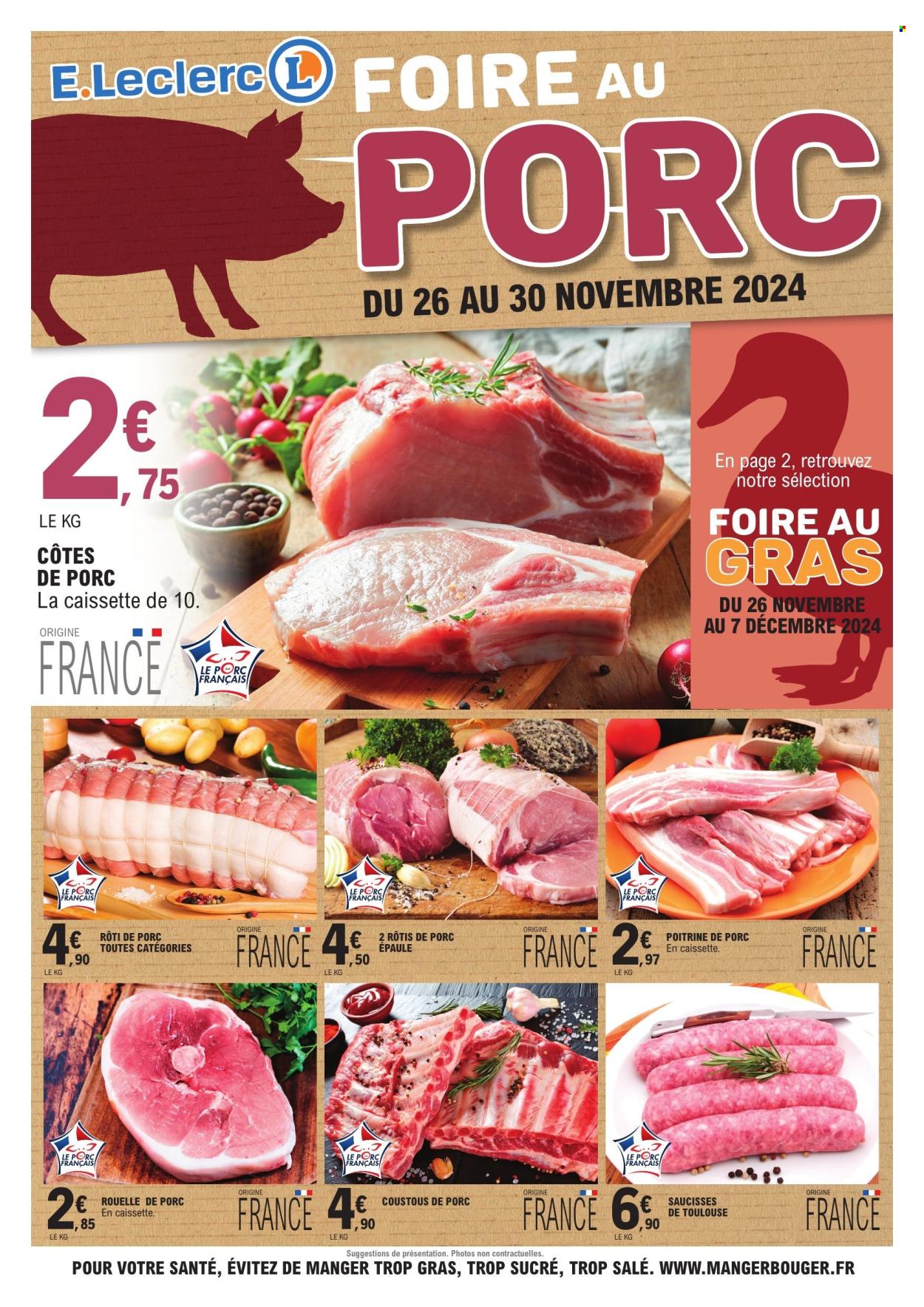 Catalogue E.Leclerc - 26/11/2024 - 07/12/2024. Page 1