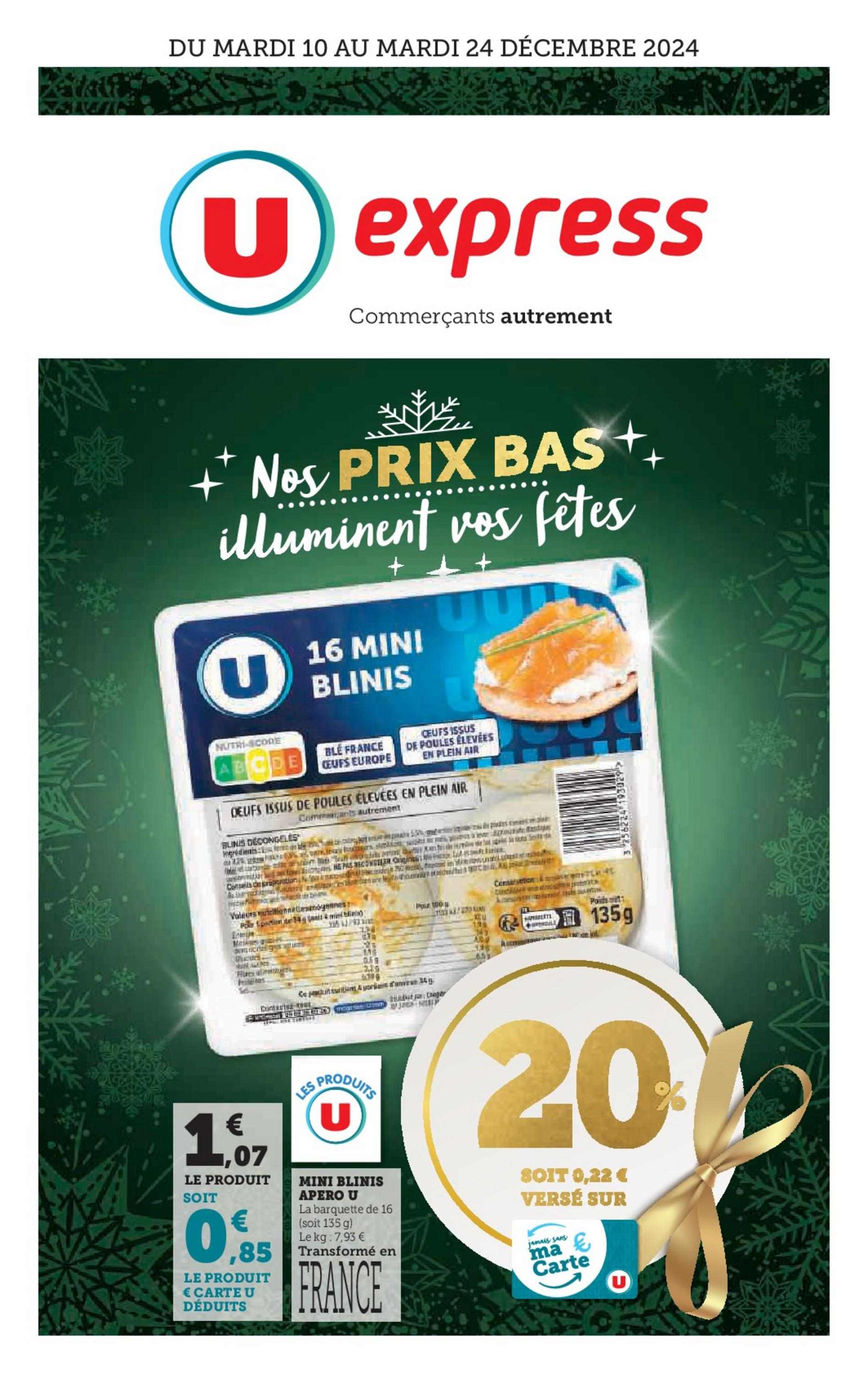 Catalogue U express - 10/12/2024 - 24/12/2024. Page 1