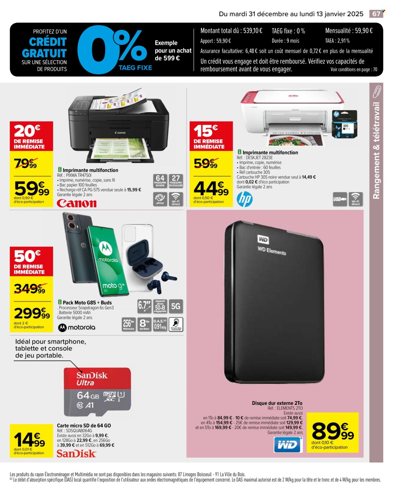 Catalogue Carrefour Hypermarchés - 31/12/2024 - 13/01/2025. Page 69