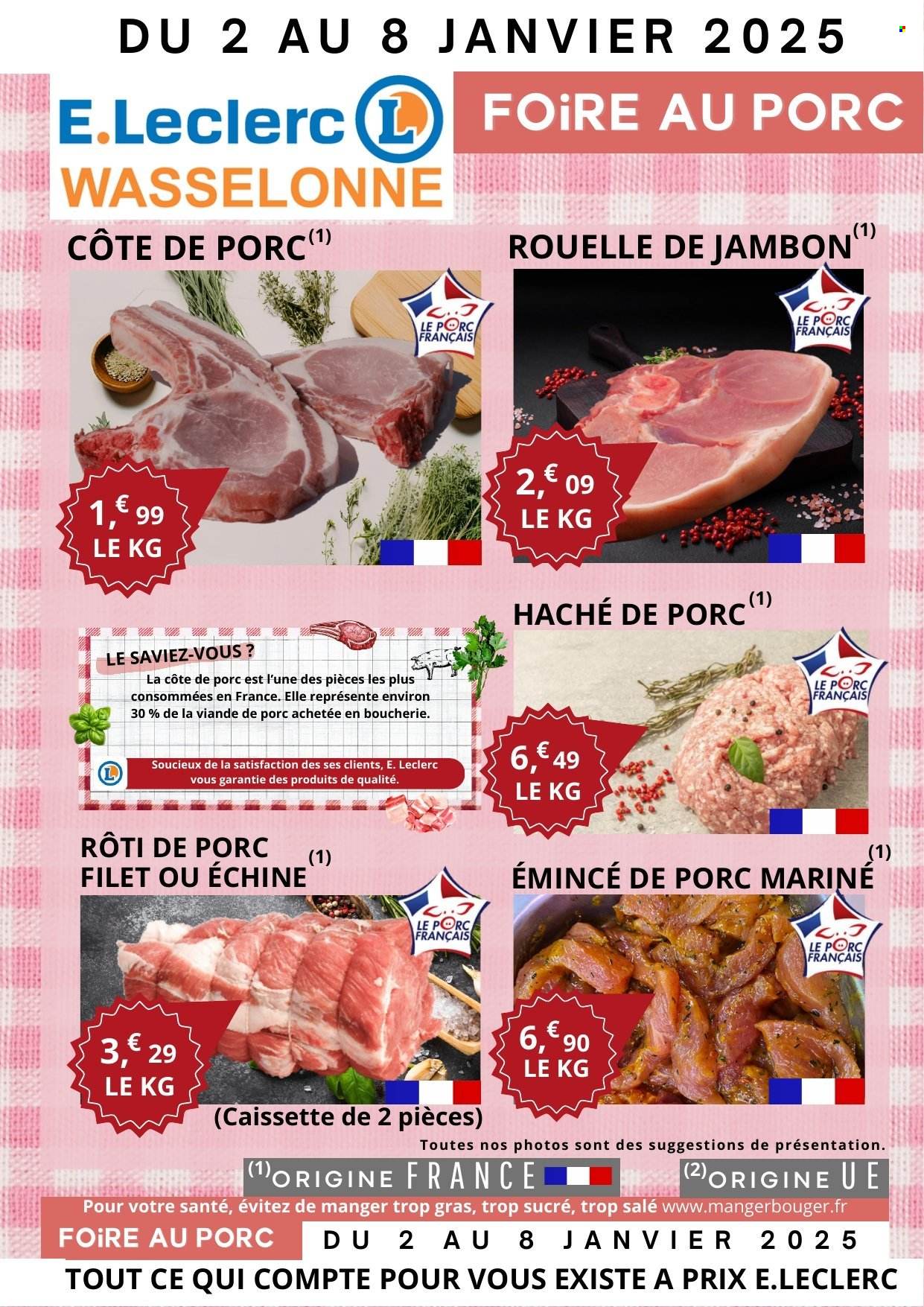 Catalogue E.Leclerc - 02/01/2025 - 08/01/2025. Page 1