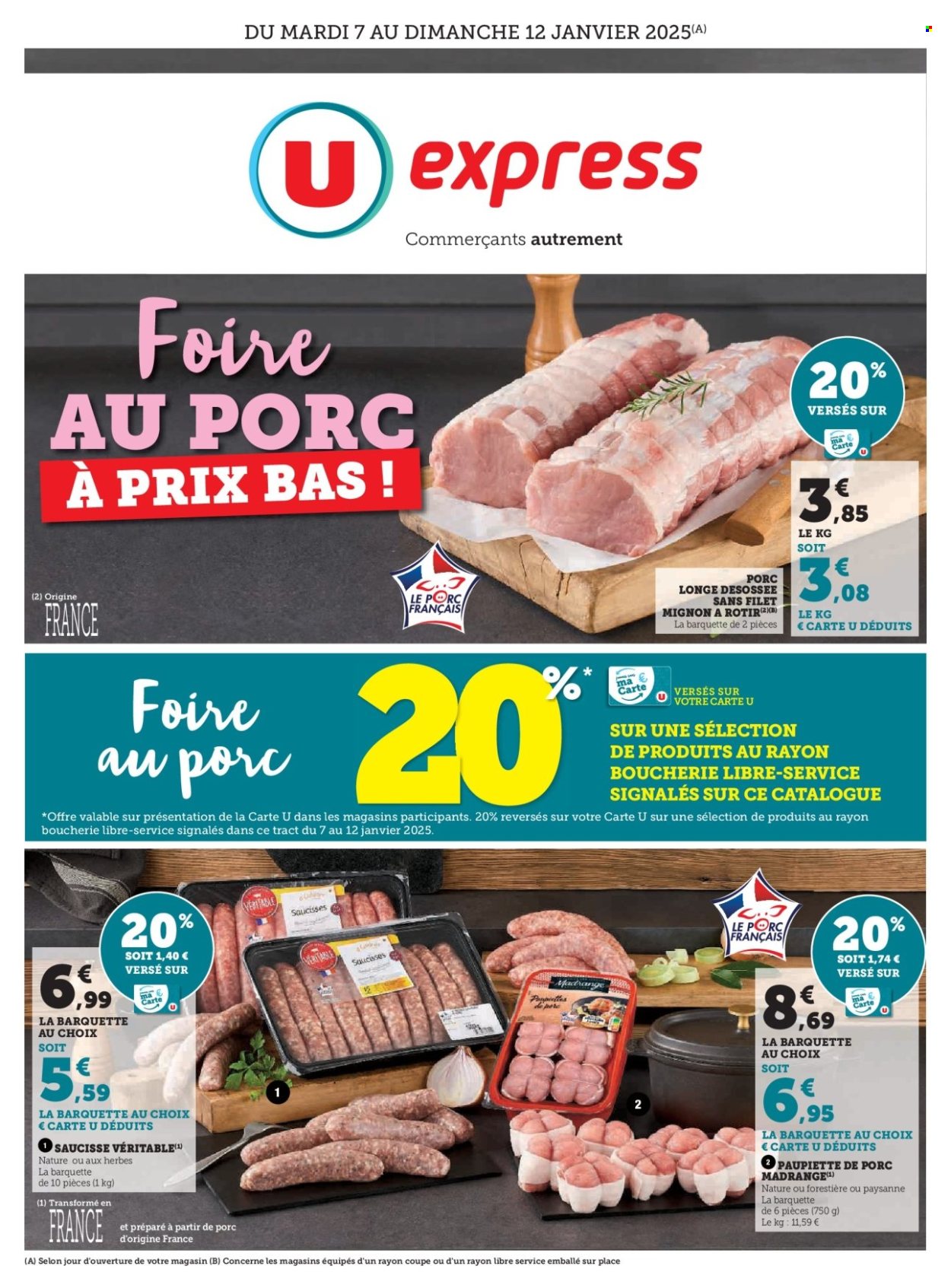 Catalogue U express - 07/01/2025 - 12/01/2025. Page 1