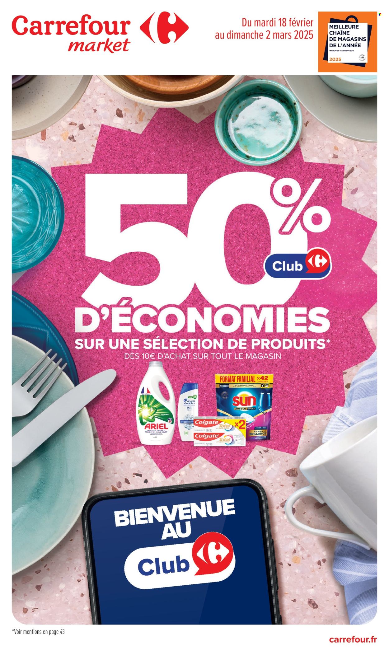 Catalogue Carrefour Market - 18/02/2025 - 02/03/2025. Page 1