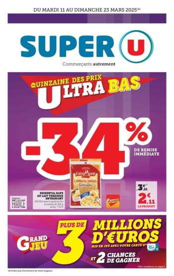 Catalogue SUPER U - 11/03/2025 - 23/03/2025.