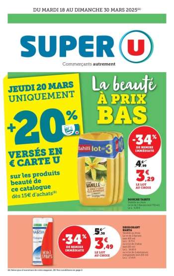 Catalogue SUPER U - 18/03/2025 - 30/03/2025.