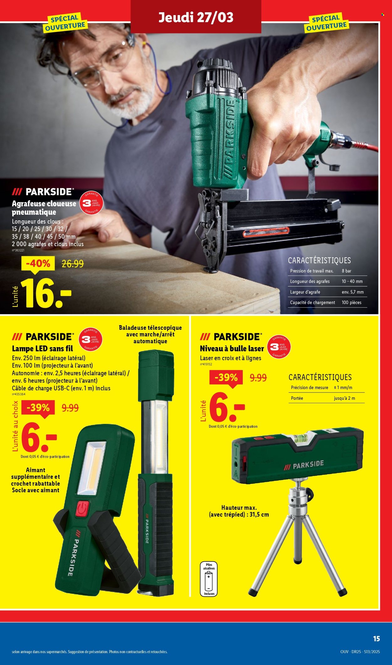Catalogue Lidl - 27/03/2025 - 20/04/2025. Page 15