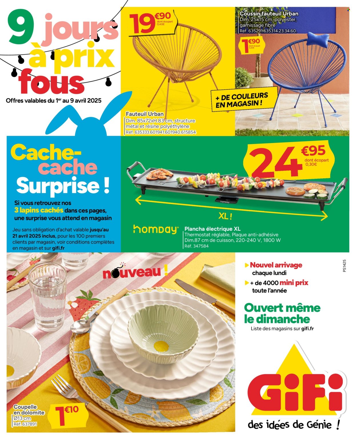 Catalogue GiFi - 01/04/2025 - 09/04/2025. Page 1
