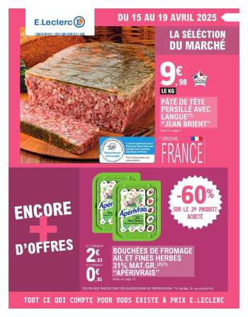Catalogue E.Leclerc - 15/04/2025 - 19/04/2025.