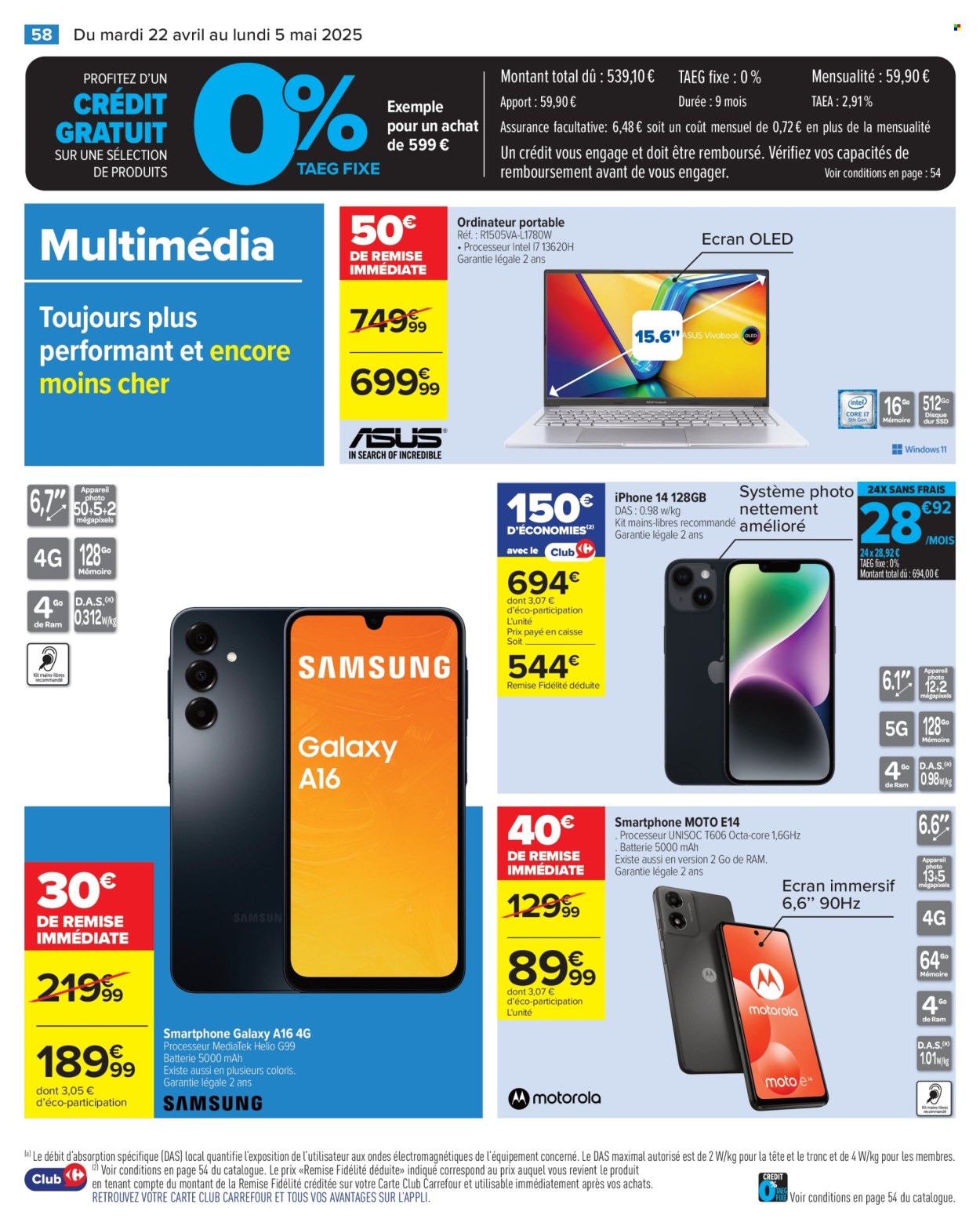 Catalogue Carrefour Hypermarchés - 22/04/2025 - 05/05/2025. Page 62