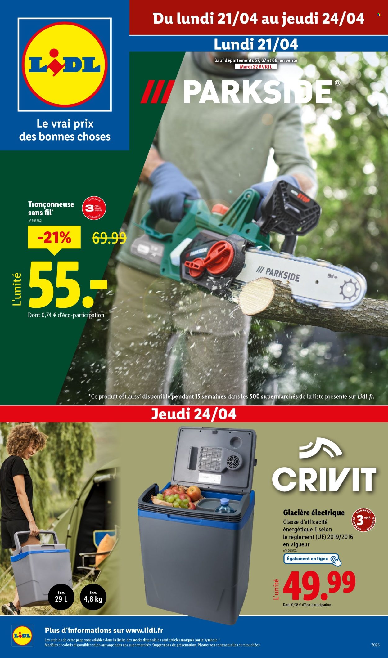 Catalogue Lidl - 21/04/2025 - 24/04/2025. Page 1
