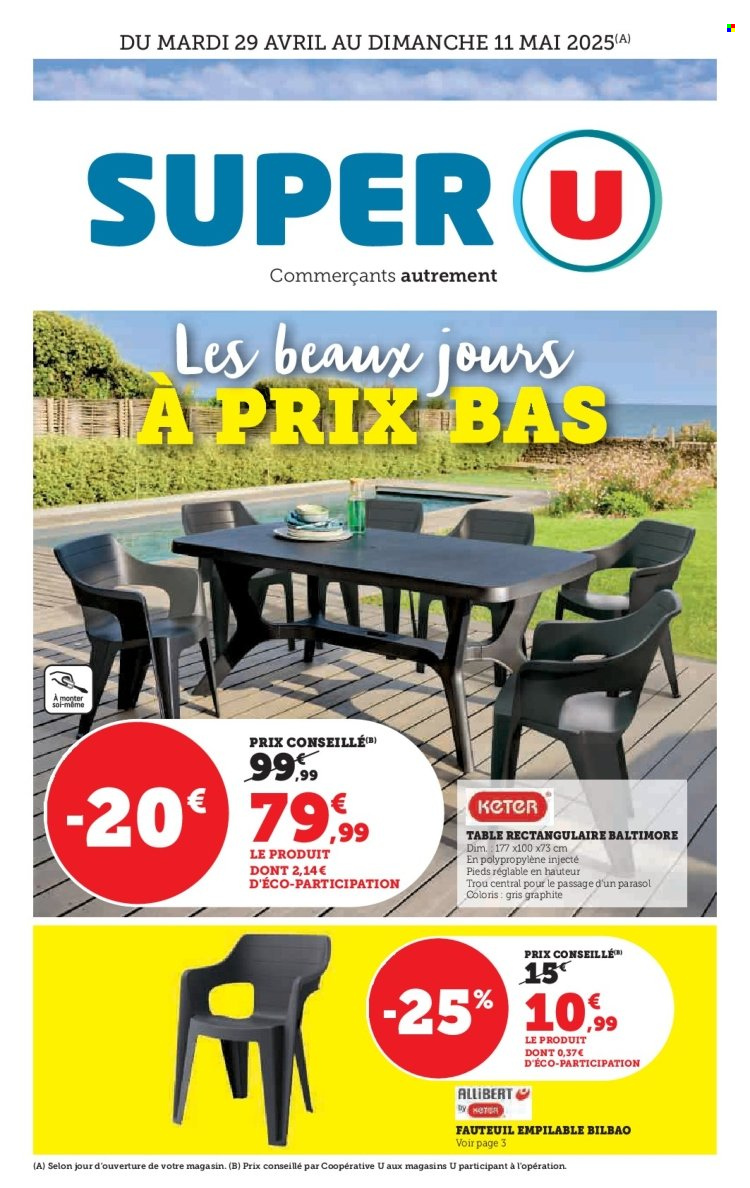Catalogue SUPER U - 29/04/2025 - 11/05/2025. Page 1