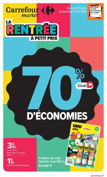Catalogue Carrefour Market - 29/07/2025 - 17/08/2025.