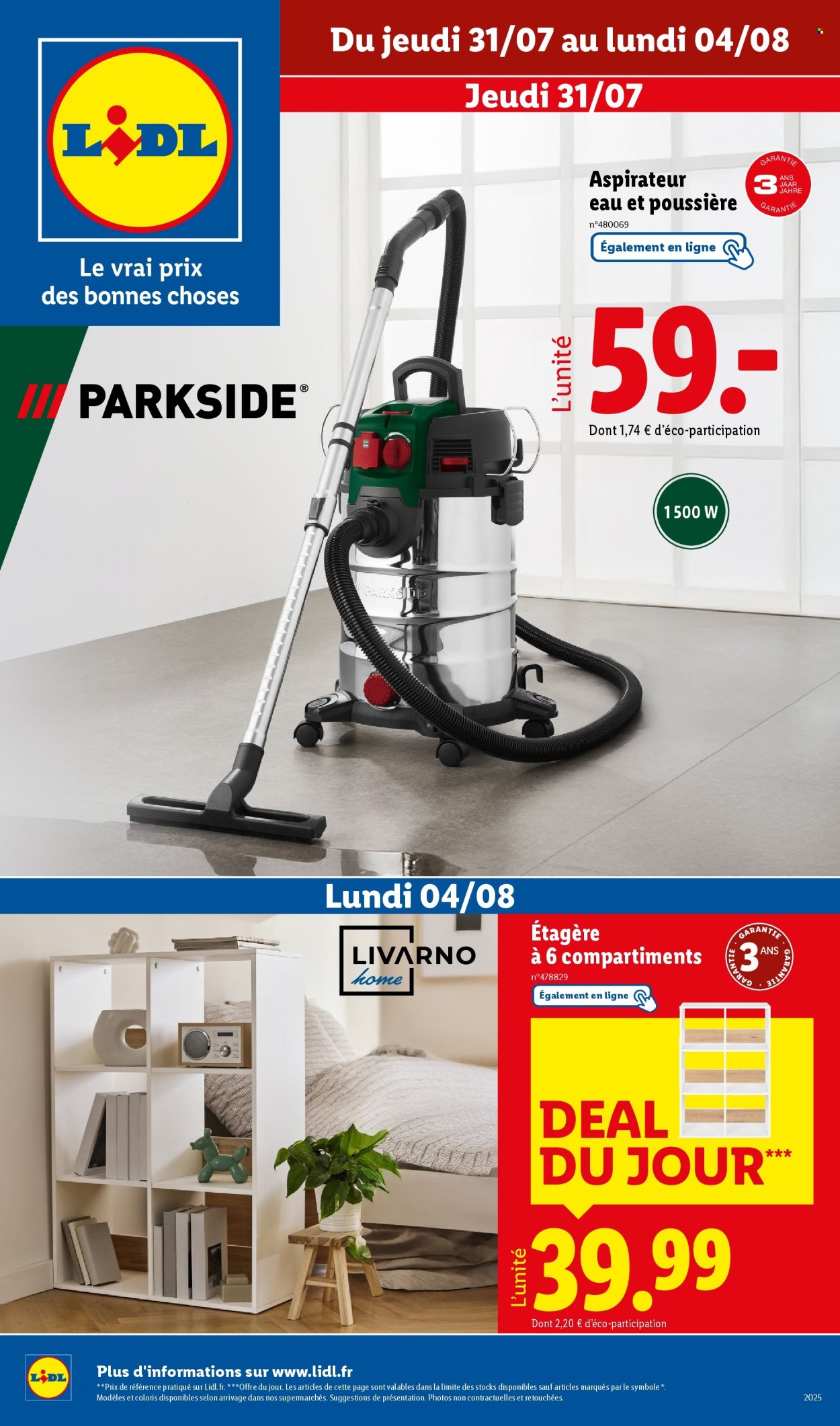 Catalogue Lidl - 31/07/2025 - 04/08/2025. Page 1